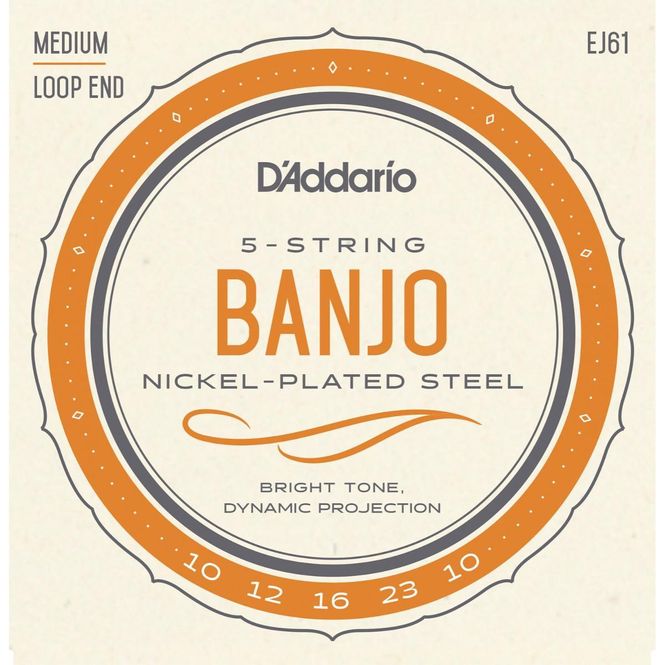 Hovedbilde D'Addario EJ61 banjostrenger 5-strengs