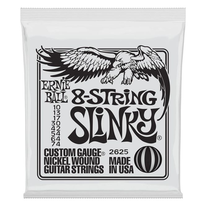 Hovedbilde Ernie Ball 2625 Slinky 8-strengs 10-74 Elgitarstrenger