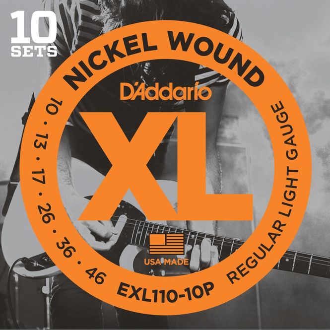 Hovedbilde D'Addario EXL110-10P Elgitarstrenger, 010-046, 10 sett