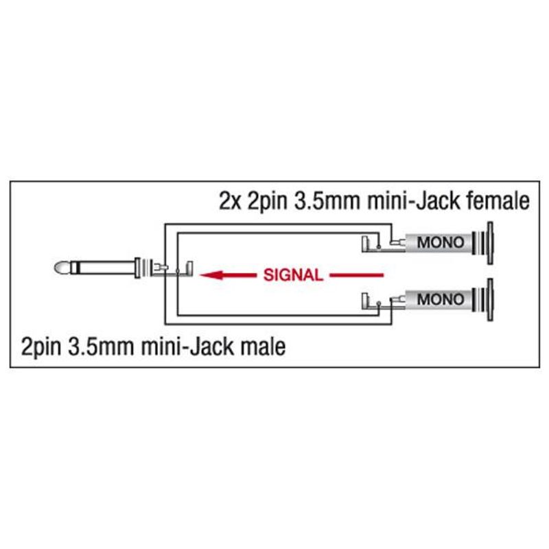 Audio Adapter - DAP XGA14 - Mini Jack/M mono > 2xMini Jack/F mon