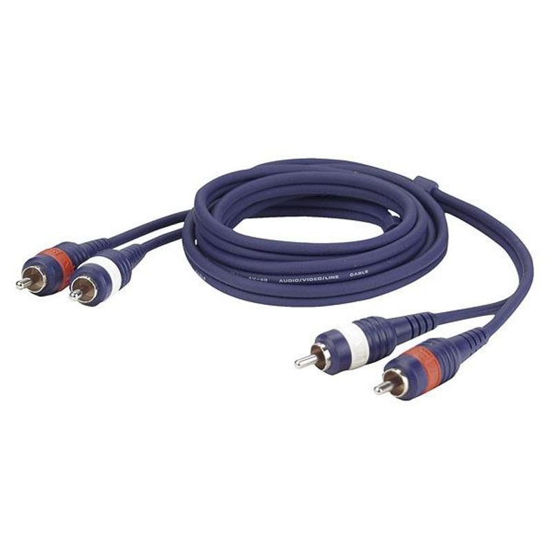 RCA-kabel DAP FL243 - 2 RCA Male L/R > 2 RCA Male L/R, 3 m
