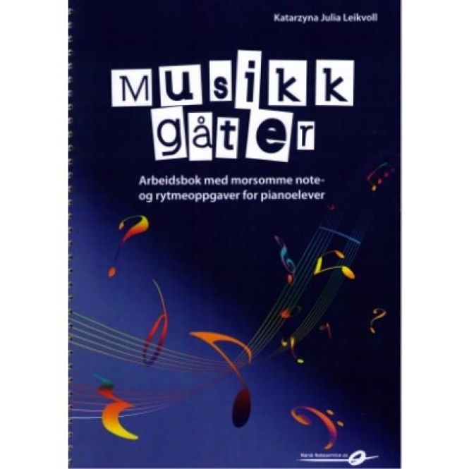 Hovedbilde Musikkgåter - Arbeidsbok med morsomme note- og rytmeoppgaver