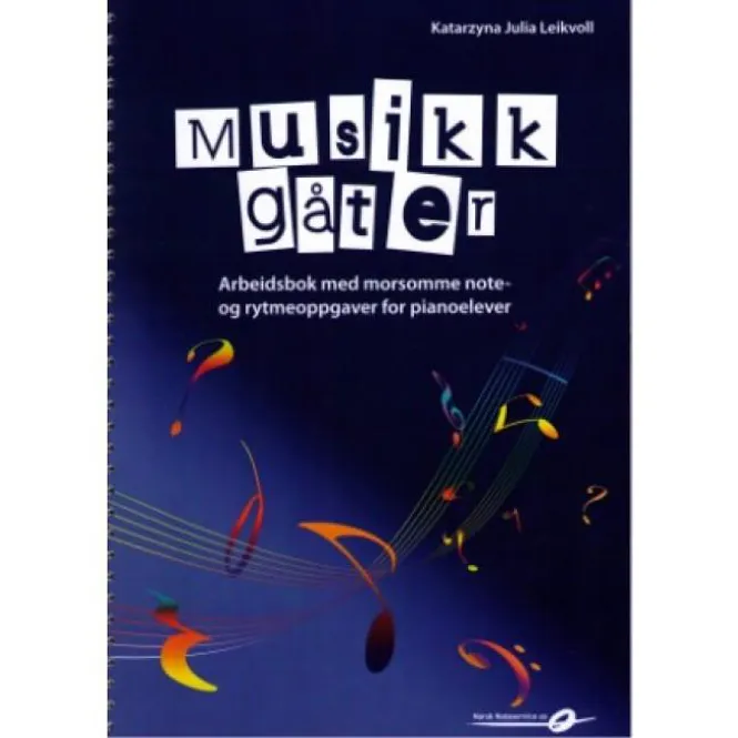 Hovedbilde Musikkgåter - Arbeidsbok med morsomme note- og rytmeoppgaver