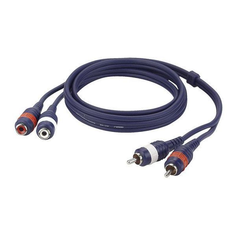 RCA-kabel DAP FL276, 2 RCA Male L/R > 2 RCA Female L/R, 6 m