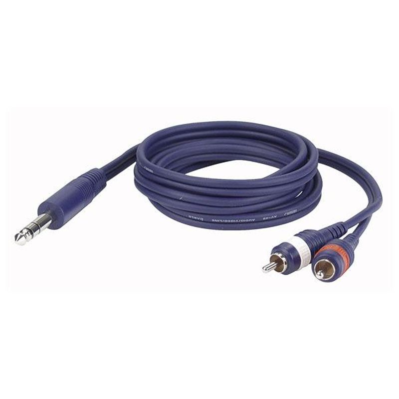 DAP FL353 - Stereo Jack > 2 RCA Male L/R, 3 m