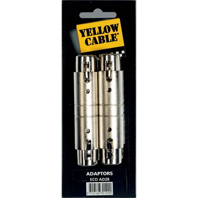 Hovedbilde Yellow Cable AD28 - XLR hunn til XLR hunn adapter, 2 stk