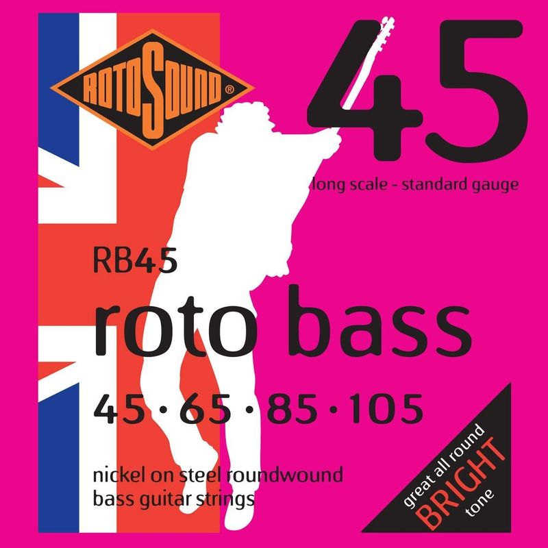 Rotosound BASS (RB45) Nickel (Unsilked) 45-105 basstrenger