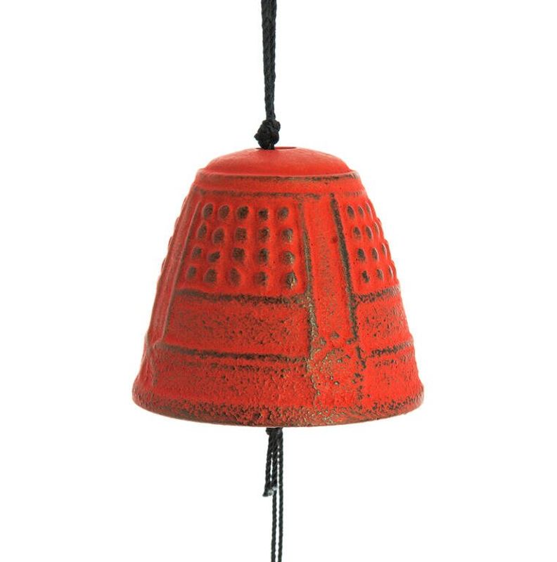 Iwachu Furin Tsurigane Wind Chime 4,5 cm, Rød