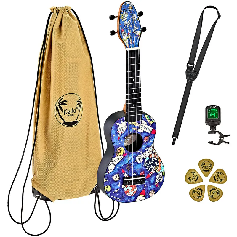 Ortega K2-SP Keiki Sopran-ukulele-pakke, Spaceman