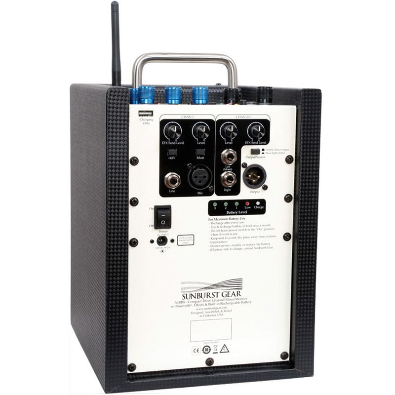 Elite Acoustics A1-4-CFB Mini-PA, 3-kanals mikser, batteri, Bluetooth