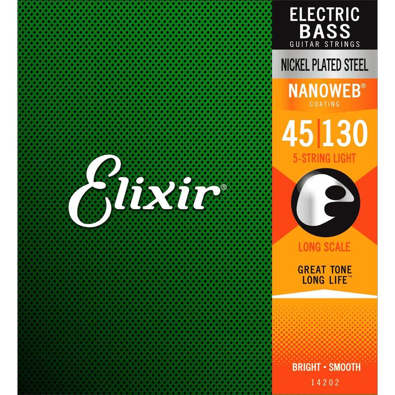 Elixir Nanoweb Elbasstrenger 14202, 5-strengs Long Scale 045-130