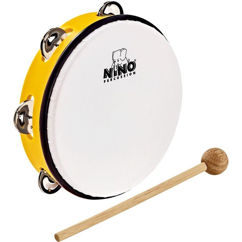 Meinl NINO51Y Tamburin med skinn og kølle 8