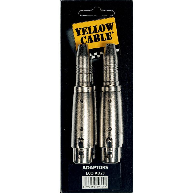 Yellow Cable AD23 - Stereo hunn jack til XLR hunn adapter, 2 stk