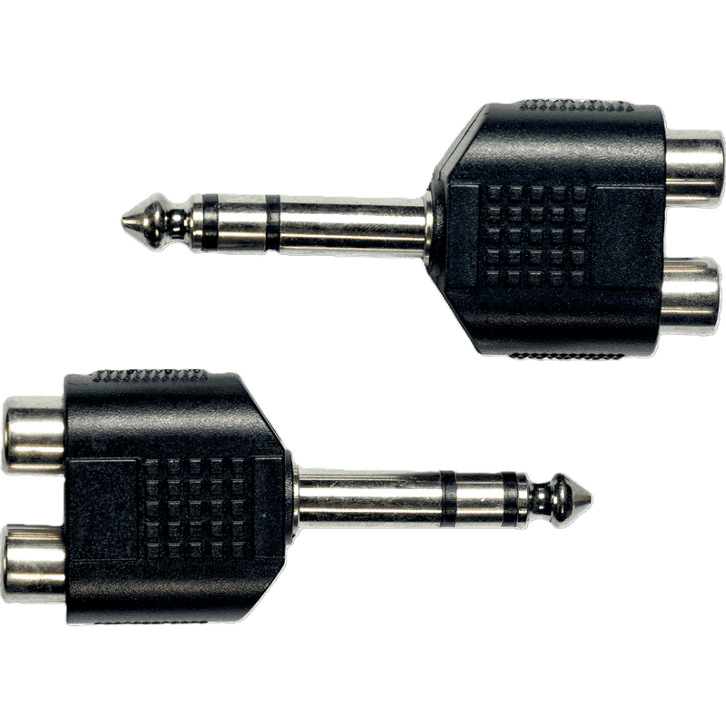 Yellow Cable AD17 - Jack stereo til 2x hunn RCA adapter, 2 stk