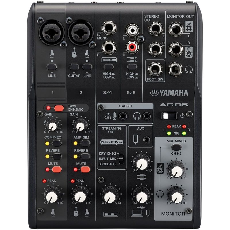Yamaha AG06 MK2 Analog mikser svart