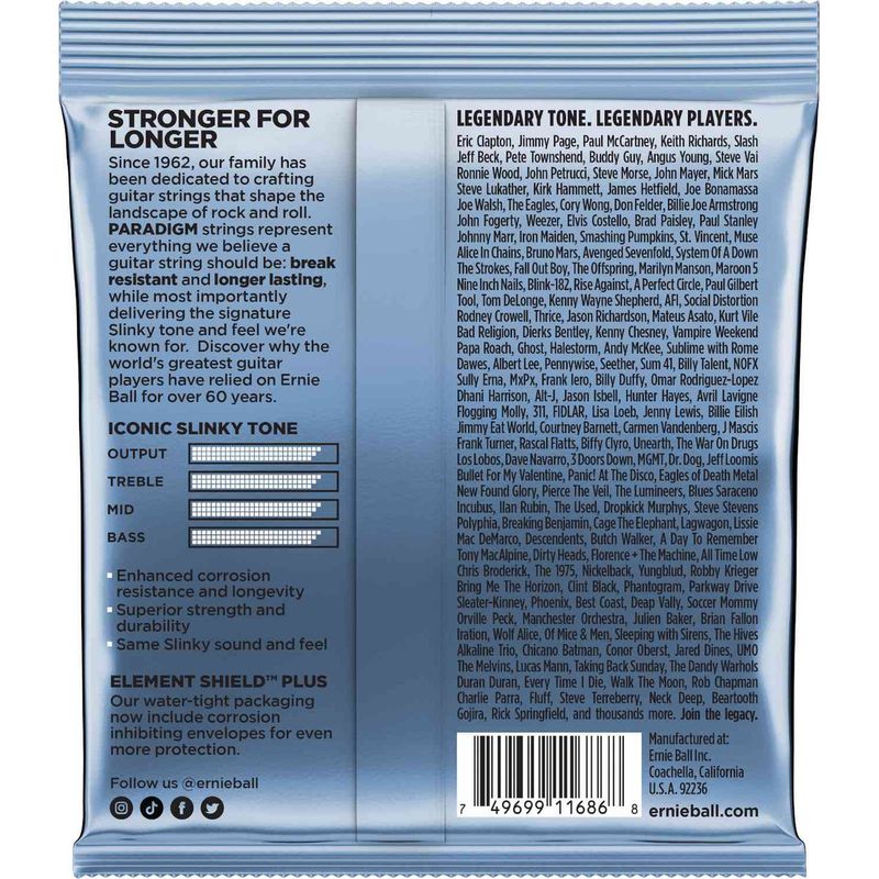 Ernie Ball 2018 Paradigm Primo Slinky 9,5-44 Elgitarstrenger