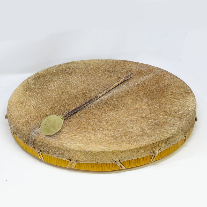 Sjamantromme med geitepels 60 cm
