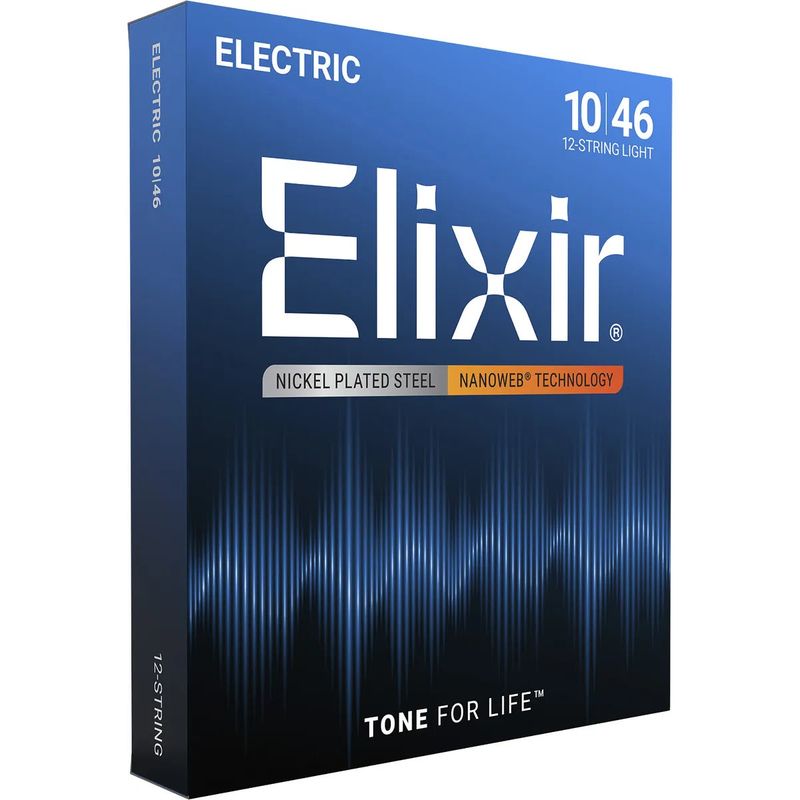 Elixir Nanoweb Elgitarstrenger 12450, 12-strengs, Light, 010-046