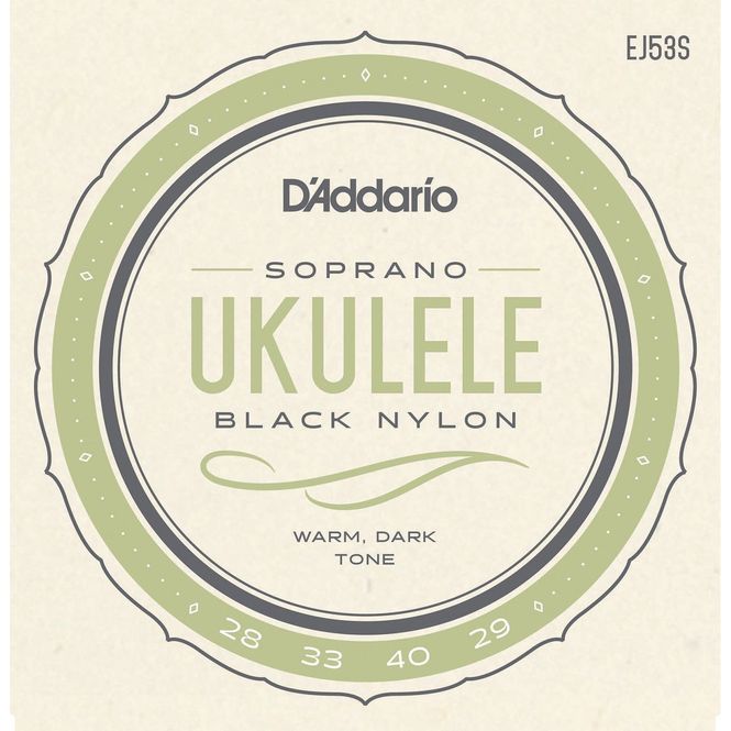 Hovedbilde D'Addario EJ53S Ukulele-strenger sopran, svart nylon