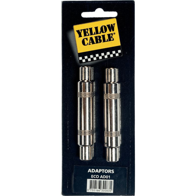 Yellow Cable AD01 - 1/4 Jack/F til 1/4 Jack/F adapter, 2 stk