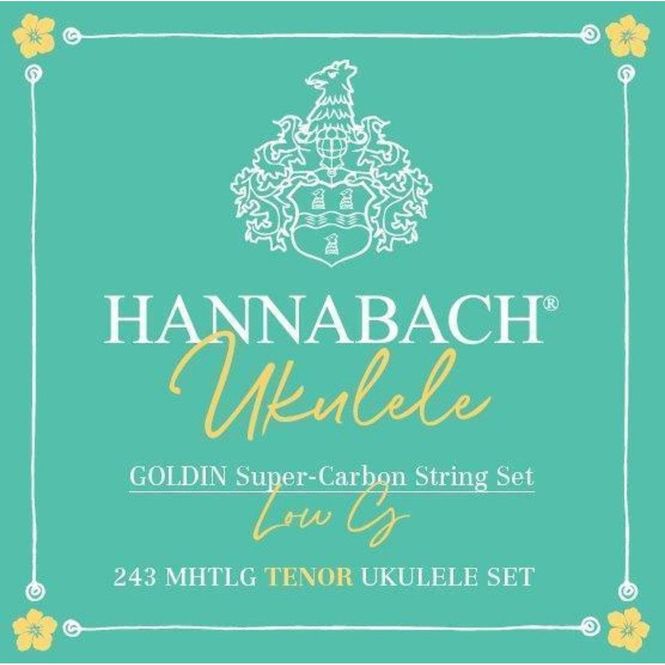 Hovedbilde Hannabach 243MHTLG Ukulelestrenger Goldin Tenor, Low G sett