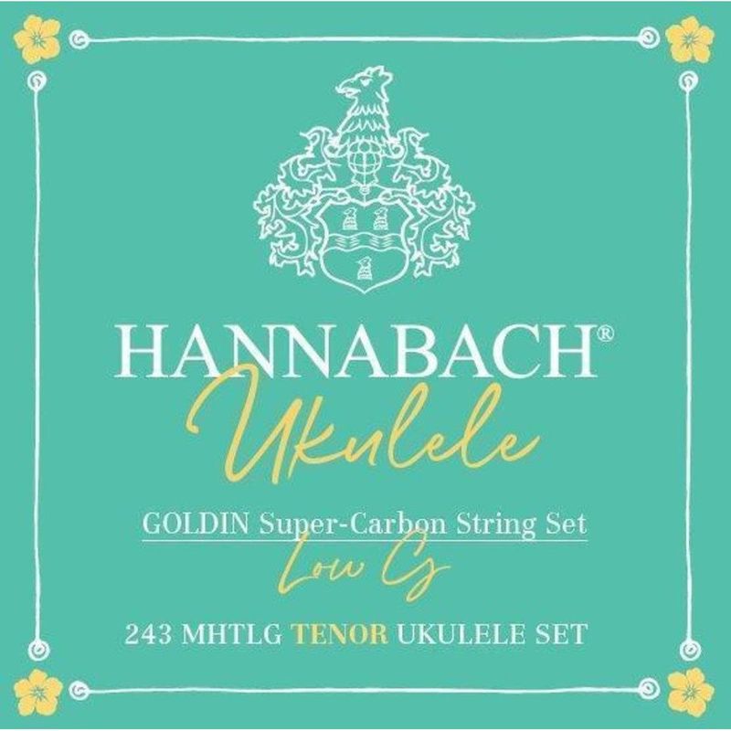 Hannabach 243MHTLG Ukulelestrenger Goldin Tenor, Low G sett