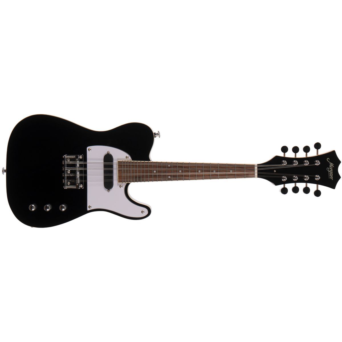 Morgan ME 12 BK - Elektrisk mandolin i Telecaster-stil, svart