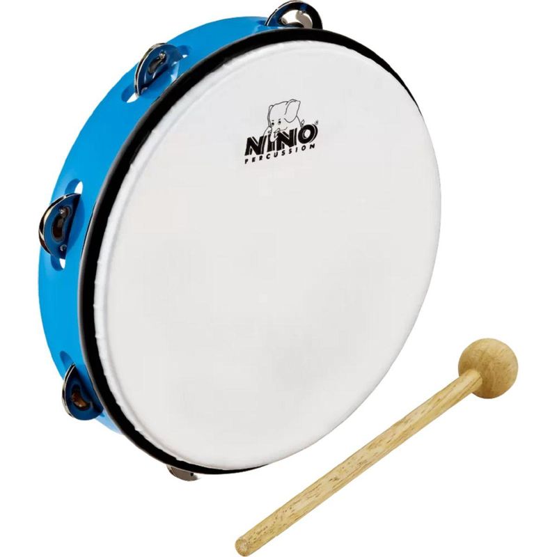 Meinl NINO24SB Tamburin med skinn og kølle 10