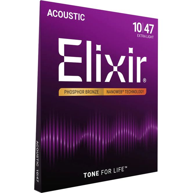 Hovedbilde Elixir 16002 Nanoweb ak. gitarstr. Phosphor Bronze 010-047