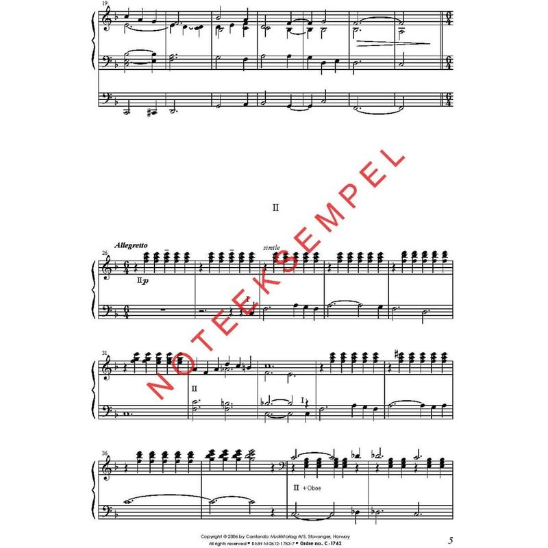 Festmusikk for orgel, hefte 19