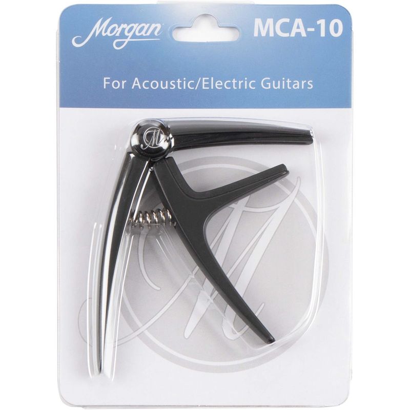 Morgan MCA 10 BK Capo for akustisk og elektrisk gitar, svart