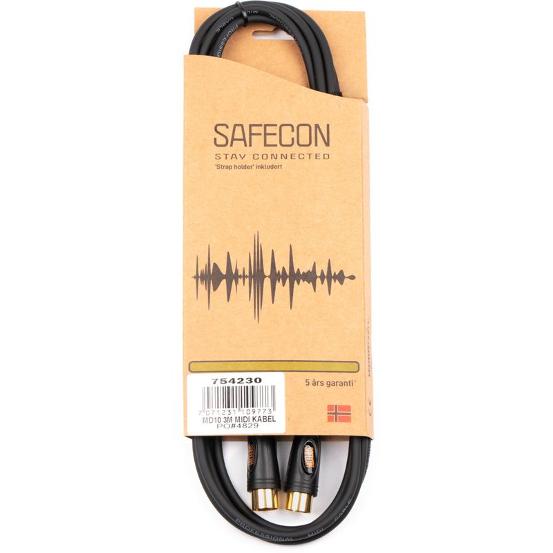 Safecon MD10 MIDI-kabel 3m