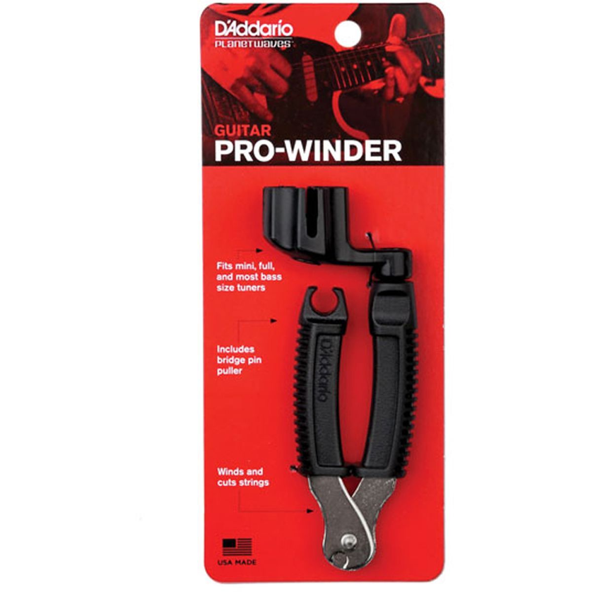 D'Addario DP0002 Pro Winder Alt-i-ett-verktøy for gitar
