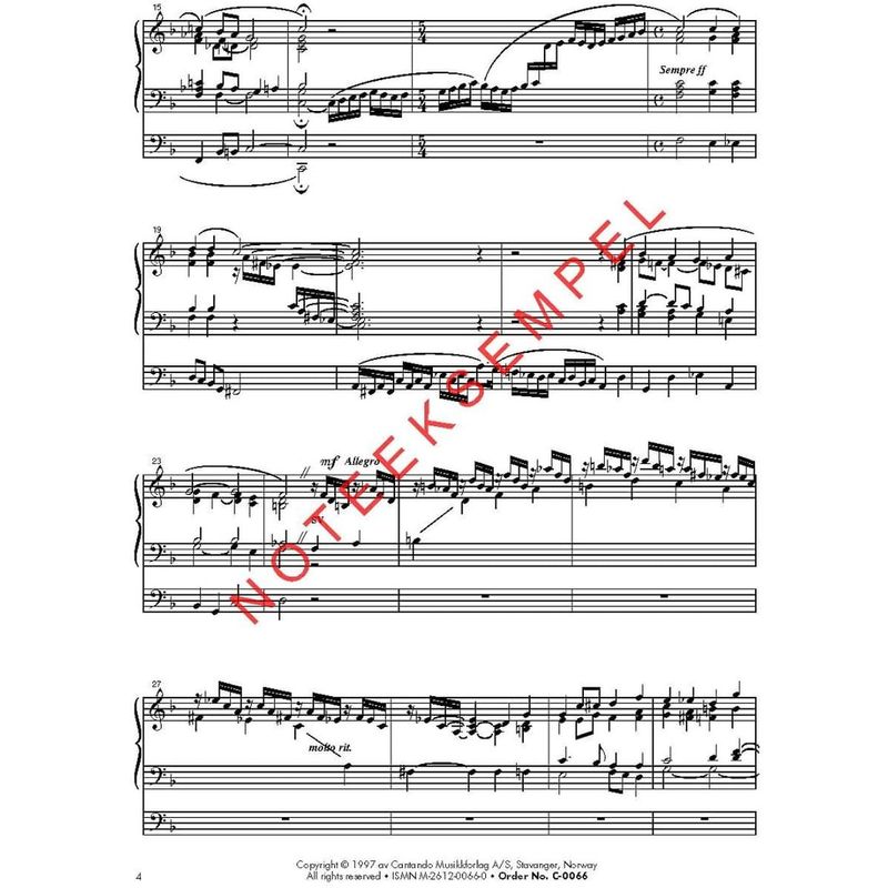 Festmusikk for orgel, hefte 4