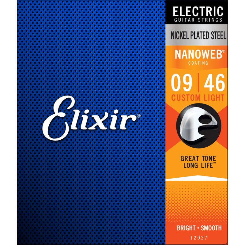 Elixir Nanoweb Elgitarstrenger 12027, Custom Light, 009-046