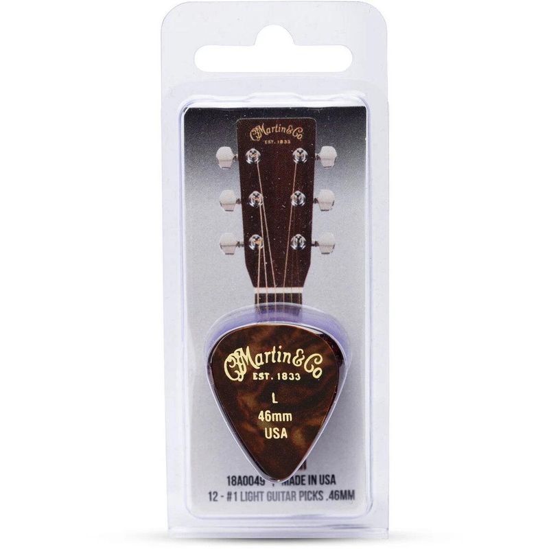 Martin Guitar Tortoise Plekter Light 0.46, 12-pk