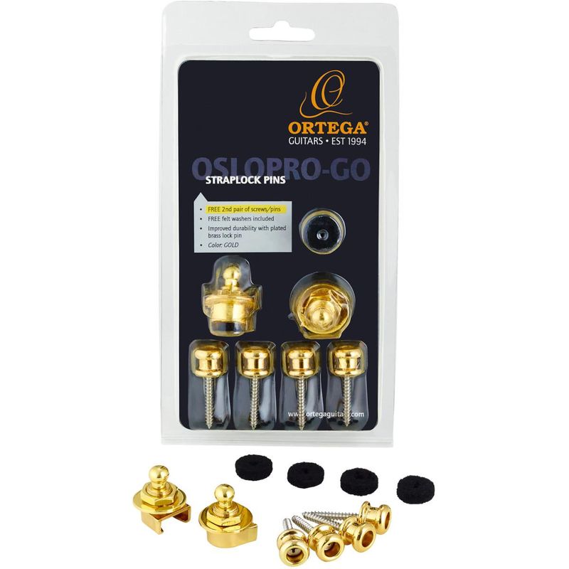 Ortega OSLOPRO-GO Straplock pins reimfeste, Gold