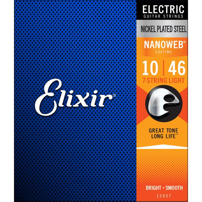 Hovedbilde Elixir Nanoweb Elgitarstrenger 12057, 7-strengs, Light, 010-056