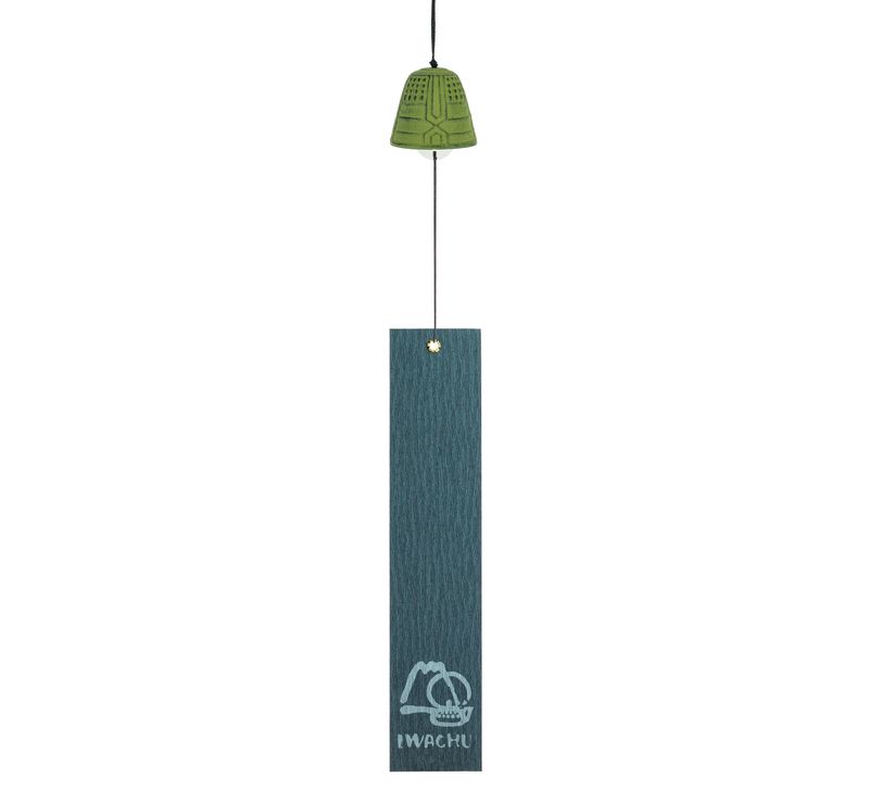 Iwachu Furin Tsurigane Wind Chime 4,5 cm, Grønn