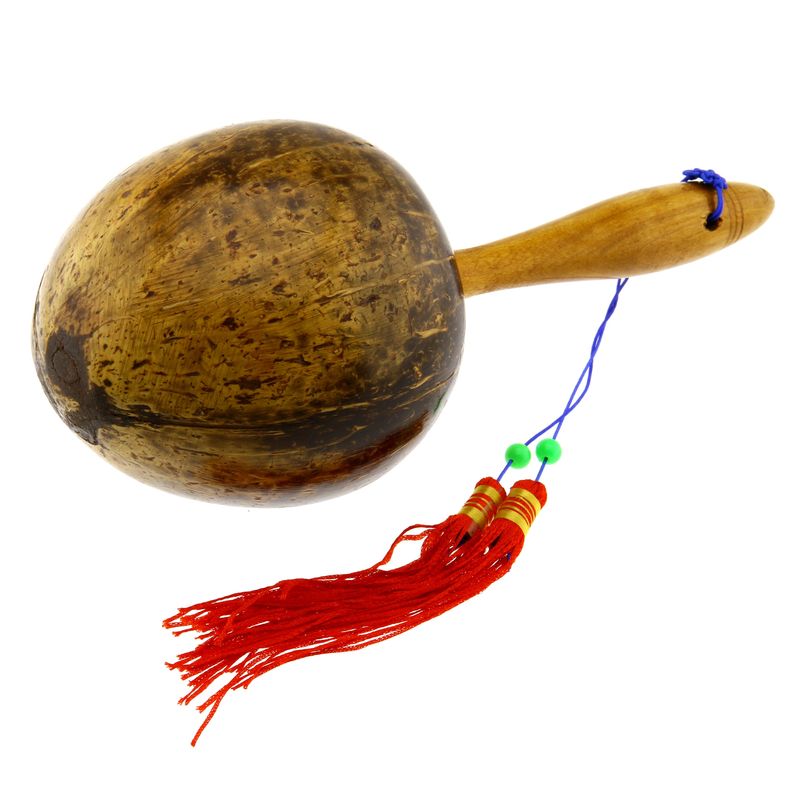 Maracas av kokosnøtt stor 26 cm MAR-7